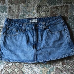 Zara Light Blue Denim Skort